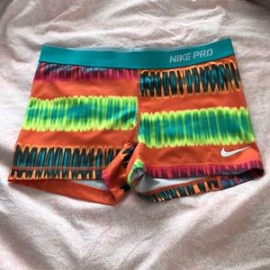 "Taking Offers" Nike pro shorts Citrus Teal print